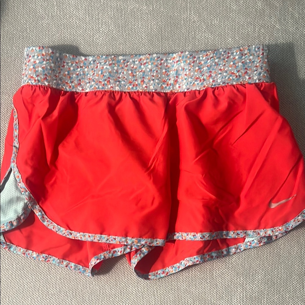 Nike Red Athletic Shorts Lightweight Elastic Waistband